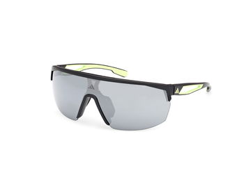 Das Bild zeigt die Adidas Sport Sonnenbrille SP0099 02C leicht seitlich.